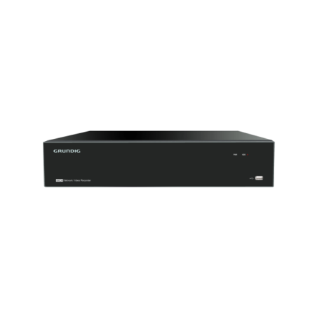 Grundig IP-Rekorder, 64 Kanäle, max. 8MP, H.265+, 8 SATA à 12TB