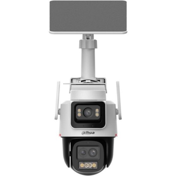 Dahua 4G IP-Dual-Lens-PT-Dome-Batterie-Kamera, mit Solarpanel, weiß