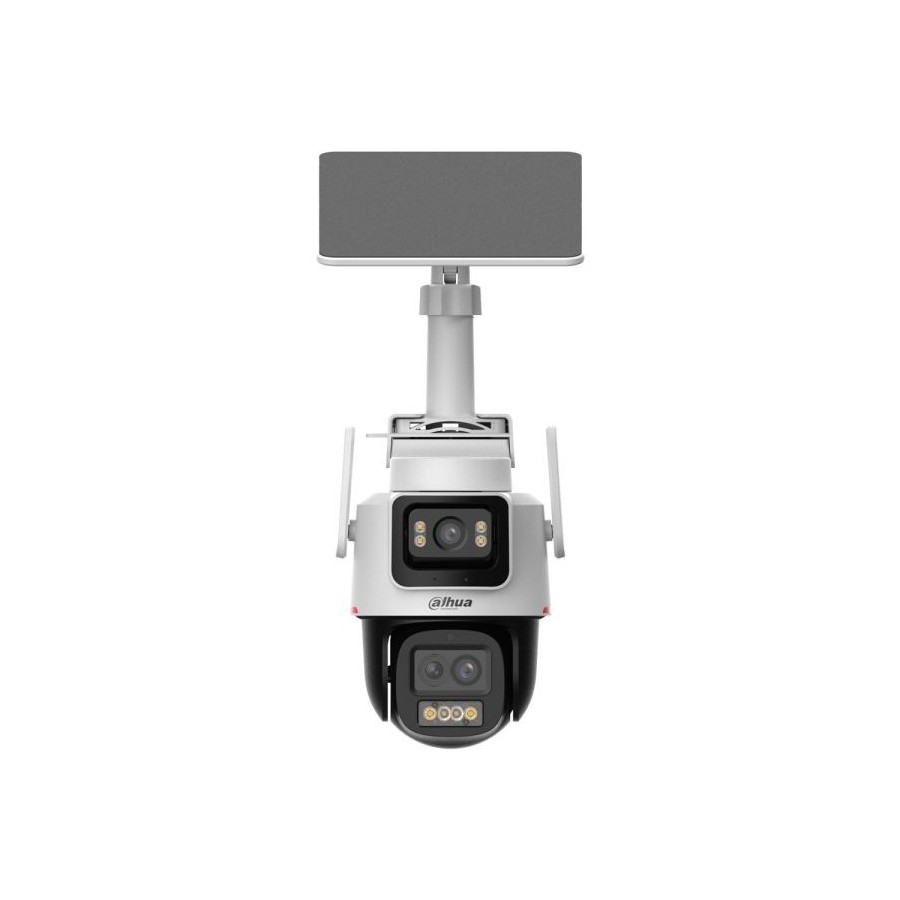 Dahua 4G IP-Dual-Lens-PT-Dome-Batterie-Kamera, mit Solarpanel, weiß