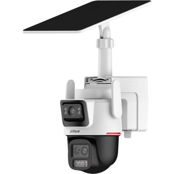 Dahua 4G IP-Dual-Lens-PT-Dome-Batterie-Kamera, mit Solarpanel, weiß