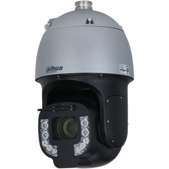 Dahua IP-PTZ-Dome-Kamera, 8 MP, 6,25 - 300 mm, IR 250 m, IP67, grau, schwarz