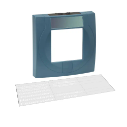 Handmelder Gehäuse, blau mit Glas, blau, ähnlich RAL 5015
