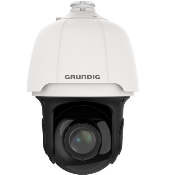 Grundig SMART IP-PTZ-Dome-Kamera, 5 MP, IR 150 m, IP66, NDAA, weiß