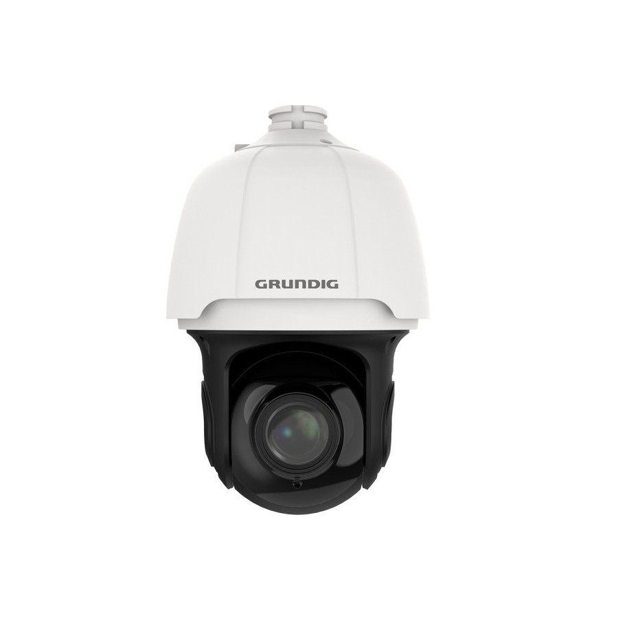 Grundig SMART IP-PTZ-Dome-Kamera, 5 MP, IR 150 m, IP66, NDAA, weiß