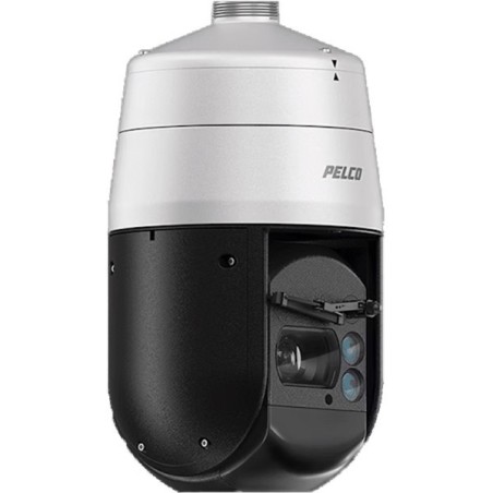Pelco IP-PTZ-Dome-Kamera, 4K, 6,36 - 127,2 mm, IR 200m, IP67, IK10, silber