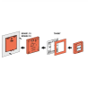 IQ8Wireless Universelles Funk-Interface, ohne Abdeckplatte, rot