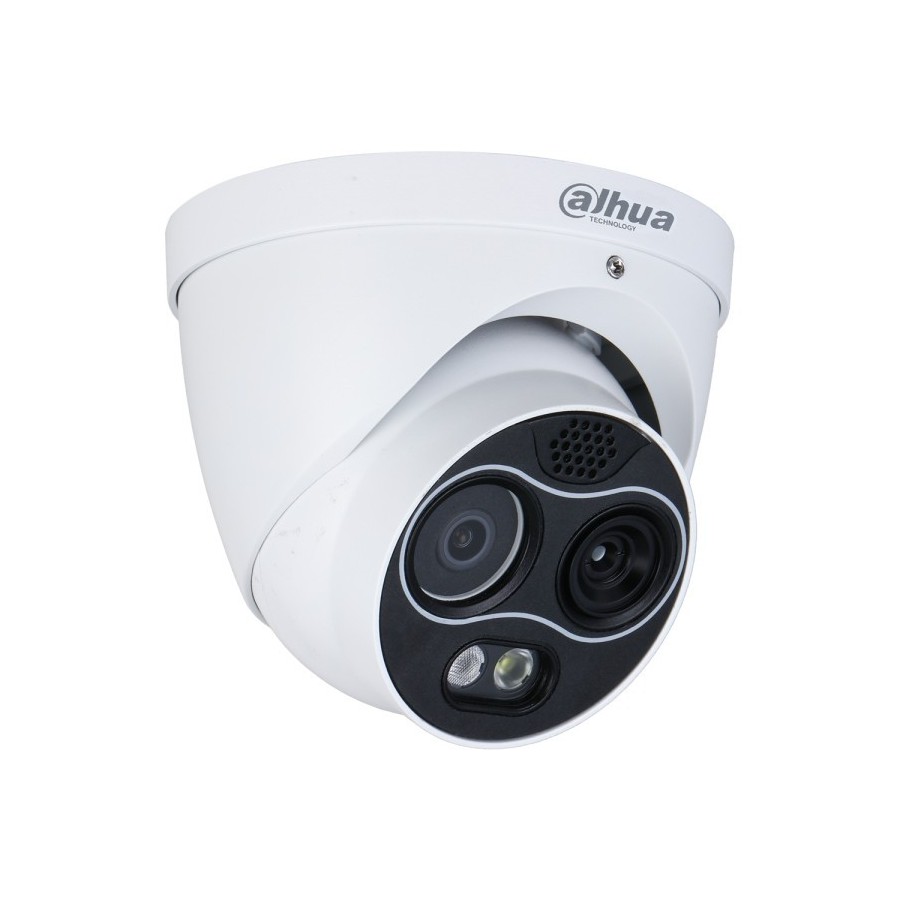 Dahua IP-Thermal-Eyeball-Kamera, 4MP, 22 mm, IR 30m, IP67, weiß