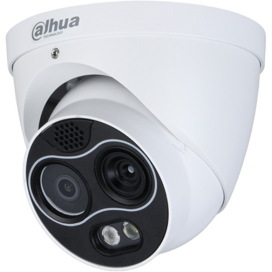 Dahua IP-Thermal-Eyeball-Kamera, 4MP, 22 mm, IR 30m, IP67, weiß