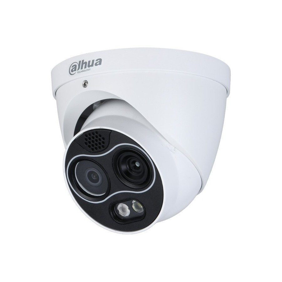 Dahua IP-Thermal-Eyeball-Kamera, 4MP, 22 mm, IR 30m, IP67, weiß