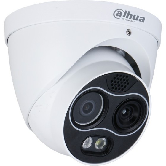 Dahua IP-Thermal-Eyeball-Kamera, 4MP, 22 mm, IR 30m, IP67, weiß