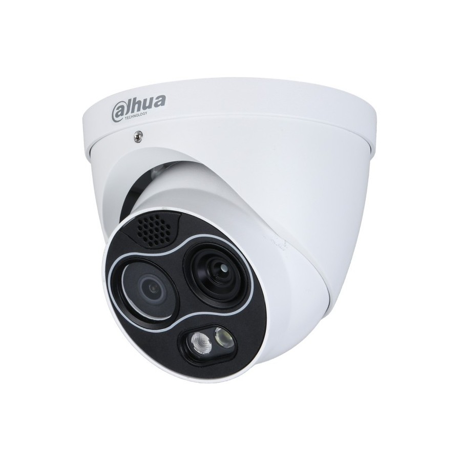 Dahua IP-Thermal-Eyeball-Kamera, 4MP, 22 mm, IR 30m, IP67, weiß