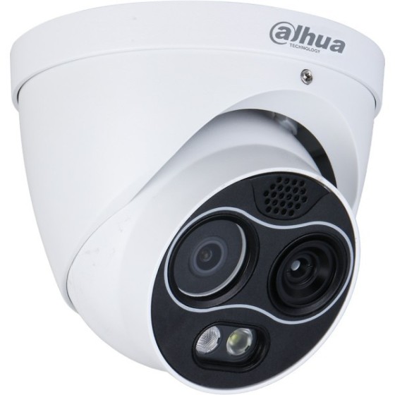 Dahua IP-Thermal-Eyeball-Kamera, 4MP, 3,54 mm, IR 30m, IP67, weiß
