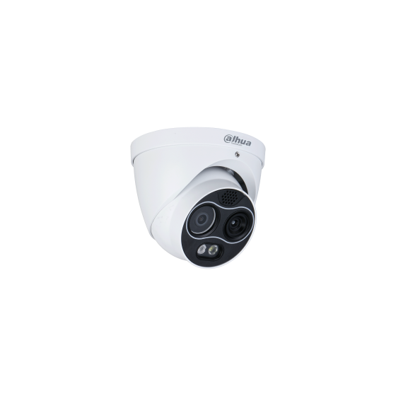 Dahua IP-Thermal-Eyeball-Kamera, 4 MP, 78 mm, IR 30 m, IP67, weiß