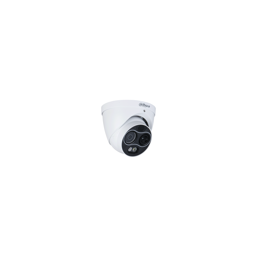 Dahua IP-Thermal-Eyeball-Kamera, 4 MP, 78 mm, IR 30 m, IP67, weiß