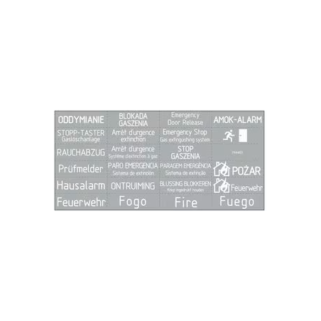 Universelle Beschriftungsfeldfolie für große Handmelder ABS, 70490x