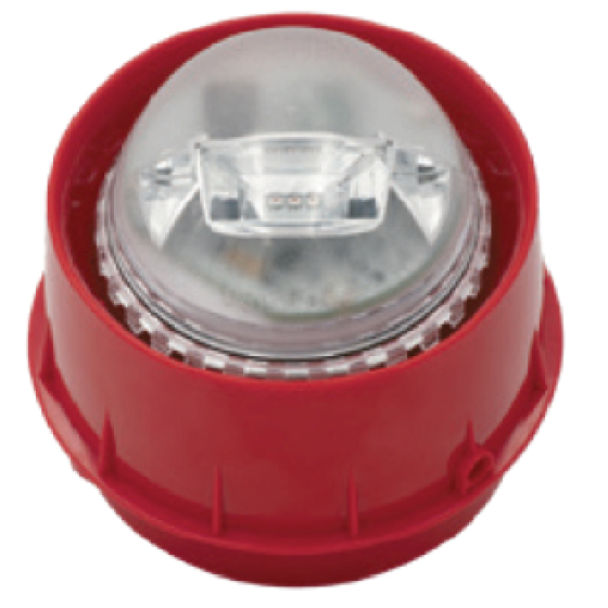 Adressierbarer kombinierter Alarmgeber EN54-23 (W-3,5-10), Blitzfarbe rot