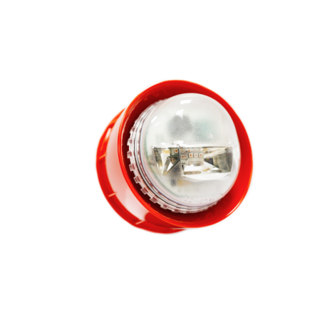 Ringbusgespeister kombinierter Alarmgeber für Wandmontage, EN54-23 W Klasse, roter Blitz, rotes Gehäuse