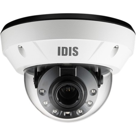 IDIS IP-Dome-Kamera, 8 MP, 2,7 - 13,5 mm, IR 40 m, IP67, IK10, NDAA, weiß
