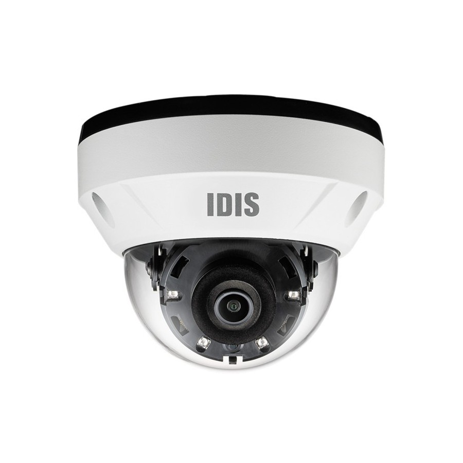 IDIS IP-Dome-Kamera, 8 MP, 3,3 mm, IR 30 m, IP67, IK10, NDAA, weiß