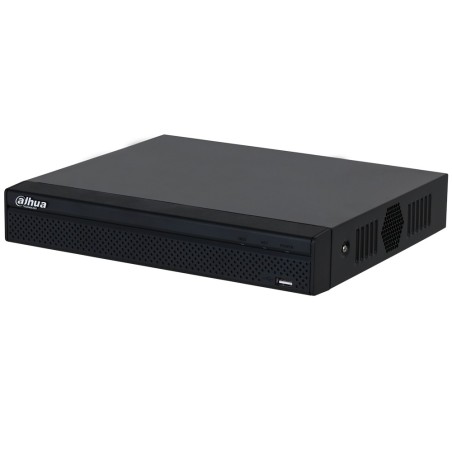 IP-PoE-Rekorder, 8 Kanäle IP, 8 Kanäle PoE, 1x SATA à 20 TB, 1U, schwarz