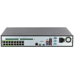 IP Rekorder, 32 Kanäle IP, 16 Kanäle PoE, 4x SATA à 20 TB, 1.5U, schwarz