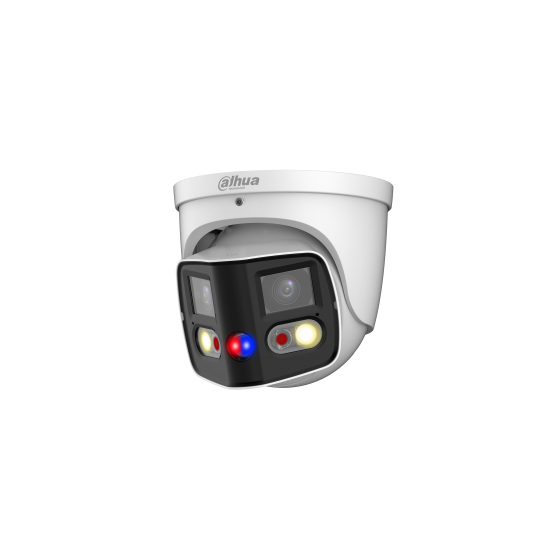 Dahua IP-Dual-Lens-Eyeball-Kamera, 2 x 4 MP, TiOC, Splicing, 2,8 mm, IR 25 m, IP67, weiß