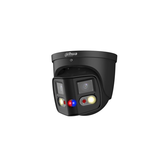 Dahua IP-Dual-Lens-Eyeball-Kamera, 2 x 4 MP, TiOC, Splicing, 2,8 mm, IR 25 m, IP67, schwarz