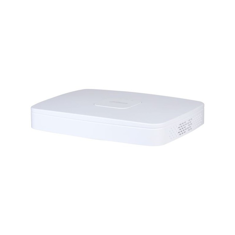 IP-PoE-Rekorder, 8 Kanäle IP, 8 Kanäle PoE, 1x SATA á 20 TB, 1U, weiß
