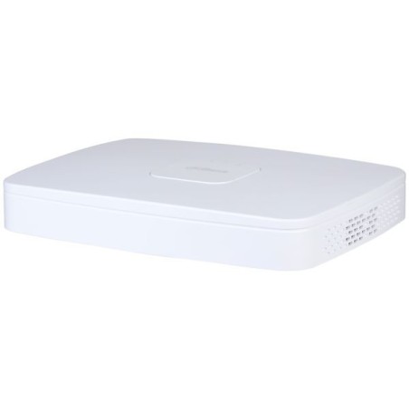 IP-PoE-Rekorder, 8 Kanäle IP, 8 Kanäle PoE, 1x SATA á 20 TB, 1U, weiß