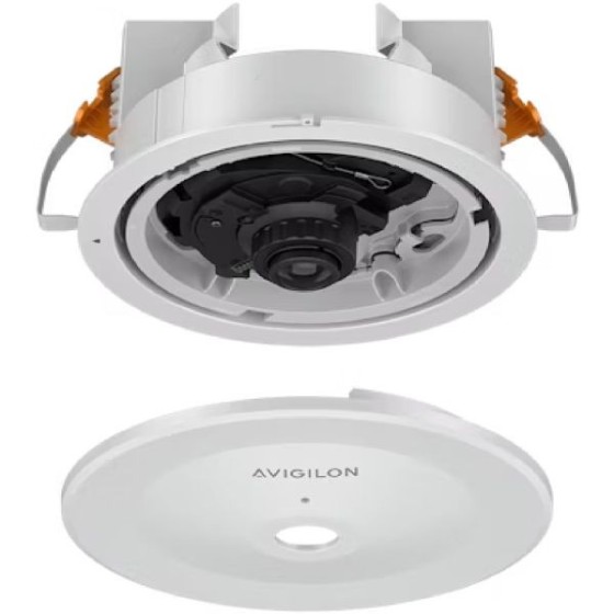 Avigilon IP-Fisheye-Kamera, 12 MP, 1,74 mm, NDAA, weiß, Unterputz