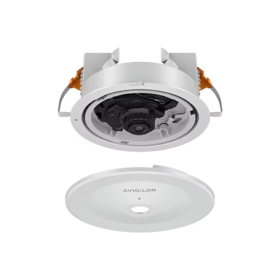 Avigilon IP-Fisheye-Kamera, 12 MP, 1,74 mm, NDAA, weiß, Unterputz