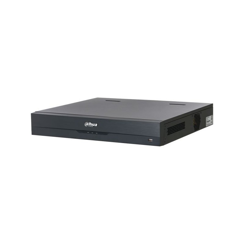 IP-PoE-Rekorder, 16 Kanäle IP, 16 Kanäle PoE, 4x SATA à 20 TB, 1.5U, schwarz