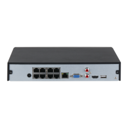 Dahua IP-PoE-Rekorder, 8 Kanäle, 8x PoE, max. 12MP, WizSense, H.265+, 1 SATA à 10TB