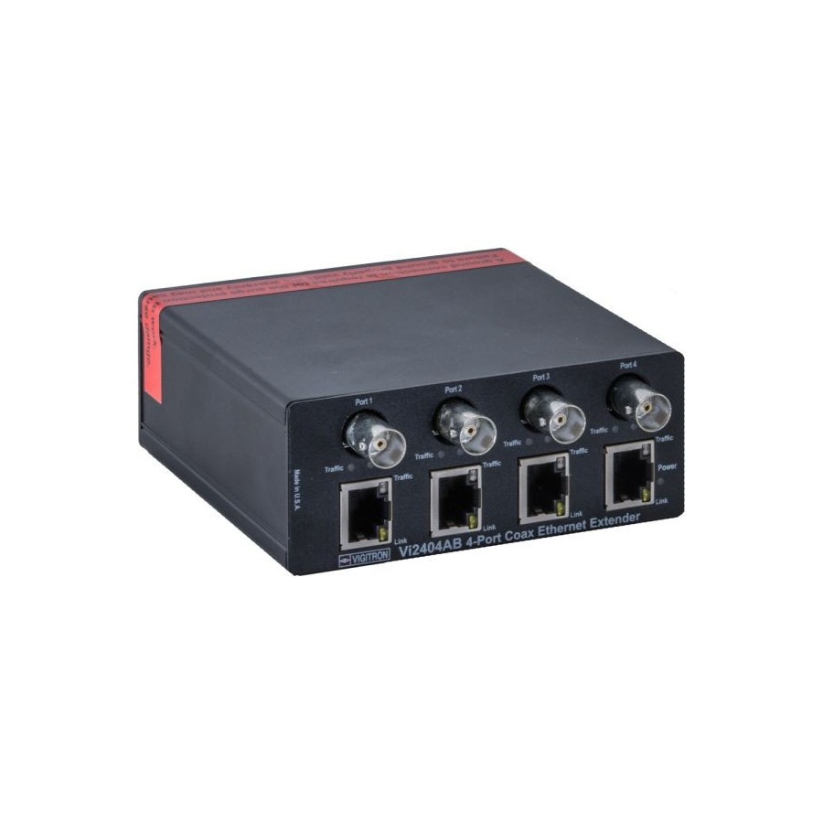 Barox IP-PoE-Extender, 4 RJ45-Ports, 4 Koaxial-Ports, schwarz, Desktop