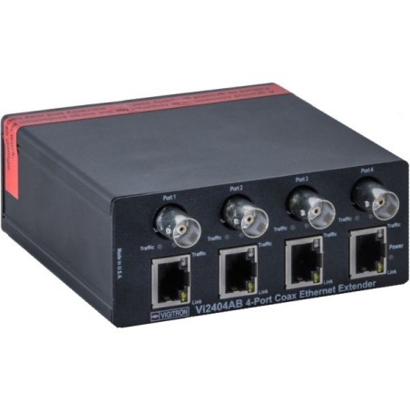 Barox IP-PoE-Extender, 4 RJ45-Ports, 4 Koaxial-Ports, schwarz, Desktop, Hutschiene, 19"-Schränke
