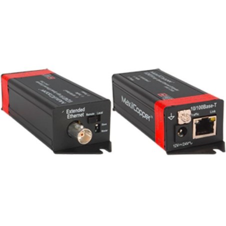 Barox IP-PoE-Extender, 1 RJ45-Port, 1 Koaxial-Port, schwarz, Desktop, Hutschiene, 19"-Schränke