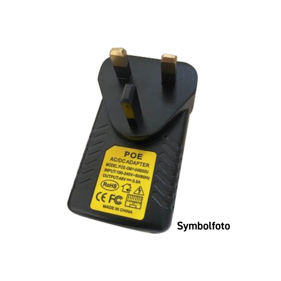 Wi-Tek PoE-Injektor, 2 Ports PoE, 48V, schwarz