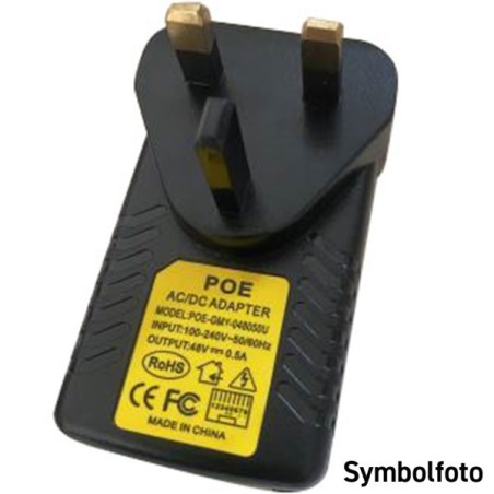 Wi-Tek PoE-Injektor, 2 Ports PoE, 48V, schwarz