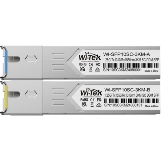 Wi-Tek SFP Single-mode-Modul-Set, 3 km Reichweite