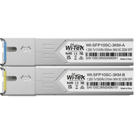 Wi-Tek SFP Single-mode-Modul-Set, 3 km Reichweite