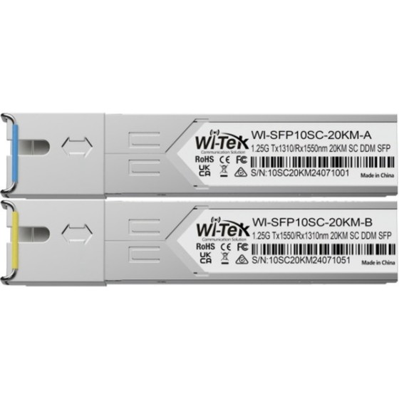 Wi-Tek SFP Single-mode-Modul-Set, 20 km Reichweite