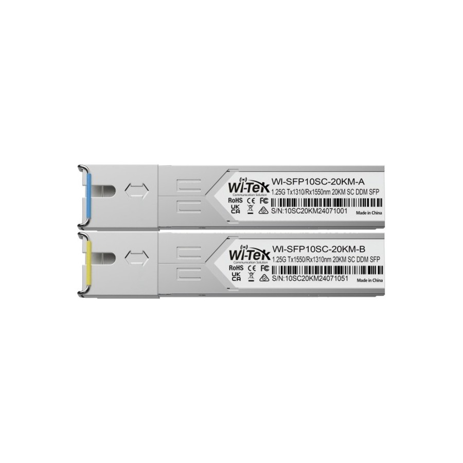 Wi-Tek SFP Single-mode-Modul-Set, 20 km Reichweite