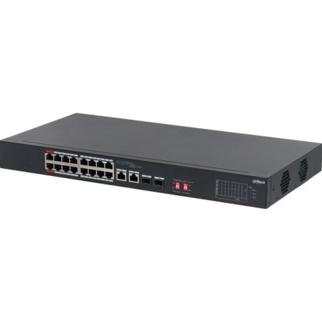 Dahua PoE-Switch, 18 Ports, 16 Ports PoE, 250m, unmanaged, Desktop, Rack
