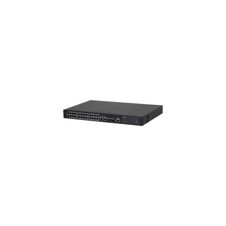 Dahua PoE-Switch, 28 Ports, 24 Ports PoE, 2 Ports SFP, 250 m, managed