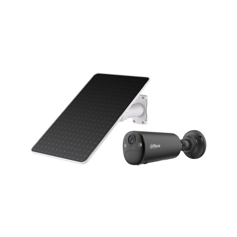 IP-WLAN-Bullet-Kamera, 4 MP, 2,1 mm, IR 15 m, mit Solarpanel, inkl. Akku 6,5 Ah, IP66, schwarz