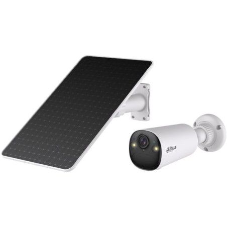 IP-WLAN-Bullet-Kamera, 4 MP, 2,1 mm, IR 15 m, mit Solarpanel, inkl. Akku 6,5 Ah, IP66, weiß