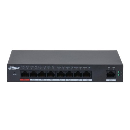 Dahua Switch, 9 Ports, 8 PoE, cloud managed