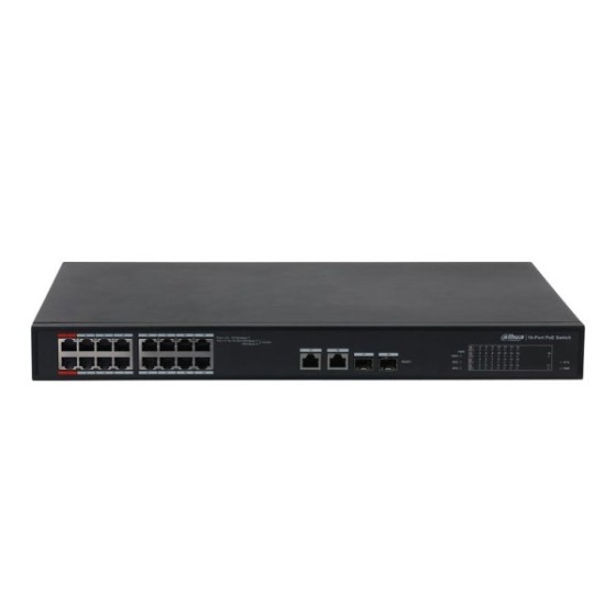 Dahua Switch, 18 Ports, 16 PoE, cloud managed