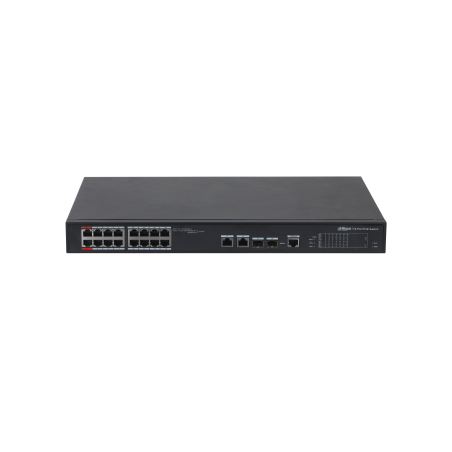 Dahua Switch, 18 Ports gesamt, 16 Ports PoE, Managed