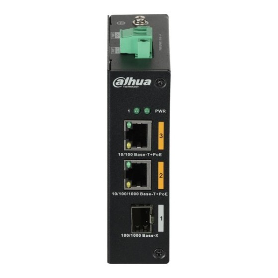 Dahua Switch, 2 Ports PoE, unmanaged, inkl. Netzteil